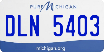 MI license plate DLN5403