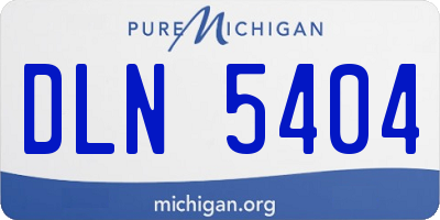 MI license plate DLN5404