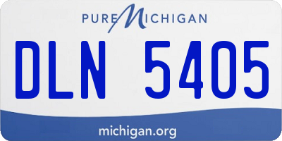MI license plate DLN5405