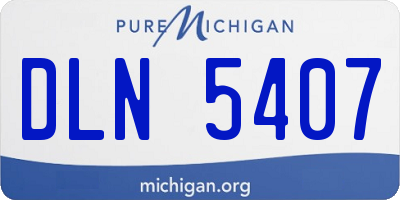 MI license plate DLN5407