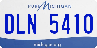 MI license plate DLN5410