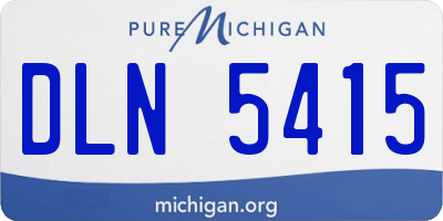 MI license plate DLN5415