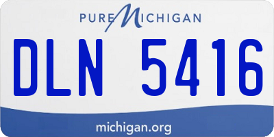 MI license plate DLN5416