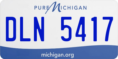 MI license plate DLN5417