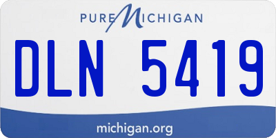 MI license plate DLN5419