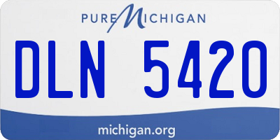 MI license plate DLN5420