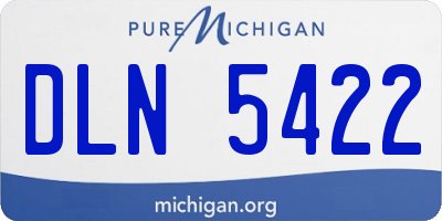 MI license plate DLN5422