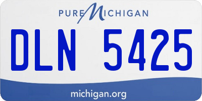 MI license plate DLN5425