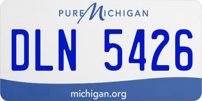 MI license plate DLN5426