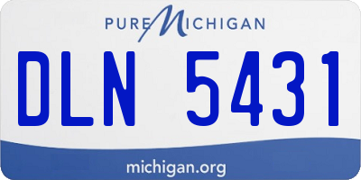 MI license plate DLN5431