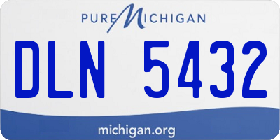 MI license plate DLN5432