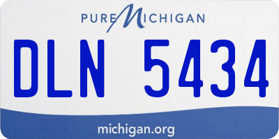 MI license plate DLN5434
