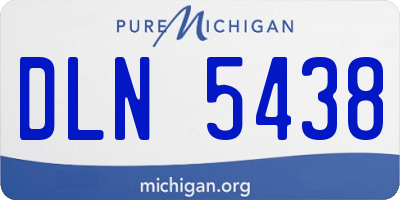 MI license plate DLN5438