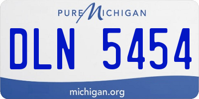 MI license plate DLN5454