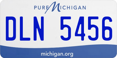 MI license plate DLN5456