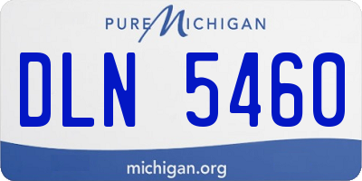 MI license plate DLN5460