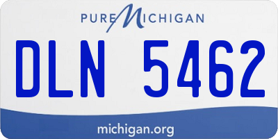 MI license plate DLN5462