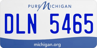 MI license plate DLN5465