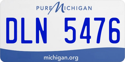 MI license plate DLN5476