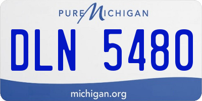 MI license plate DLN5480