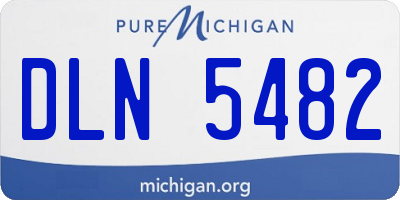 MI license plate DLN5482