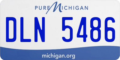 MI license plate DLN5486