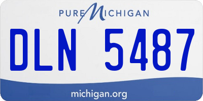 MI license plate DLN5487