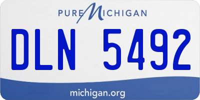 MI license plate DLN5492