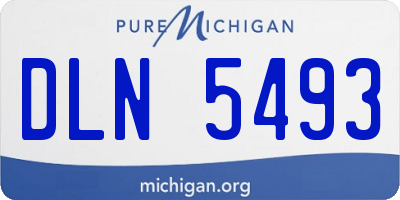 MI license plate DLN5493
