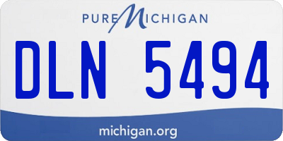 MI license plate DLN5494