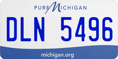 MI license plate DLN5496