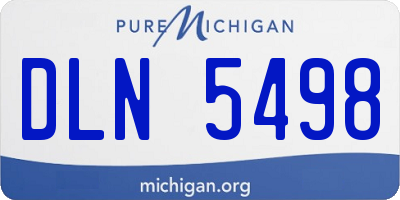 MI license plate DLN5498