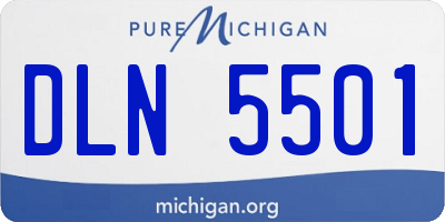 MI license plate DLN5501