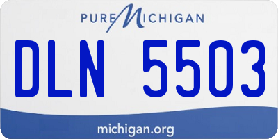 MI license plate DLN5503