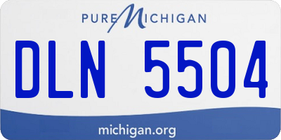 MI license plate DLN5504