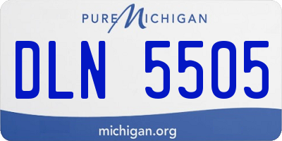 MI license plate DLN5505