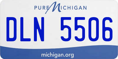 MI license plate DLN5506