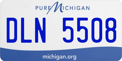 MI license plate DLN5508