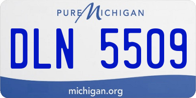 MI license plate DLN5509