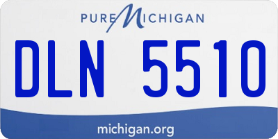 MI license plate DLN5510