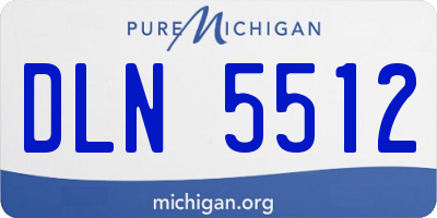 MI license plate DLN5512