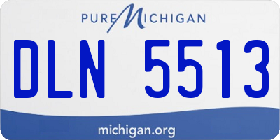 MI license plate DLN5513