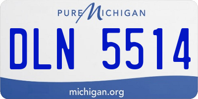 MI license plate DLN5514