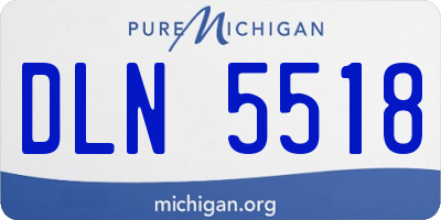 MI license plate DLN5518