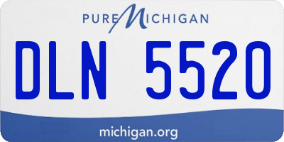 MI license plate DLN5520