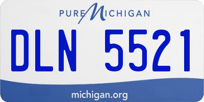 MI license plate DLN5521