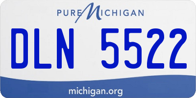 MI license plate DLN5522