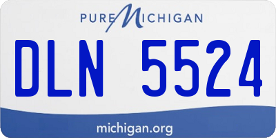 MI license plate DLN5524