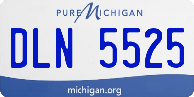 MI license plate DLN5525