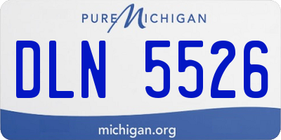 MI license plate DLN5526